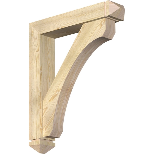 Ekena Millwork Legacy Arts and Crafts Rough Sawn Bracket w/ Offset Brace, Douglas Fir, 6"W x 30"D x 36"H BKT0604X30X36LEC03RDF - main
